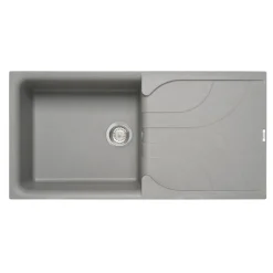 Reginox Ego Granite Composite Large Single Bowl Kitchen Sink with Reversible Drainer & Waste Kit - 1000 x 500mm