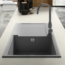 Reginox Elleci Easy 10 Large Single Bowl Granite Composite Inset Kitchen Sink & Waste - 1000 x 500mm