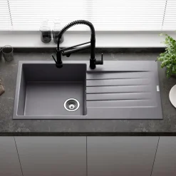 Reginox Harlem 1 Bowl Granite Composite Kitchen Sink & Waste Kit - 1000 x 500mm