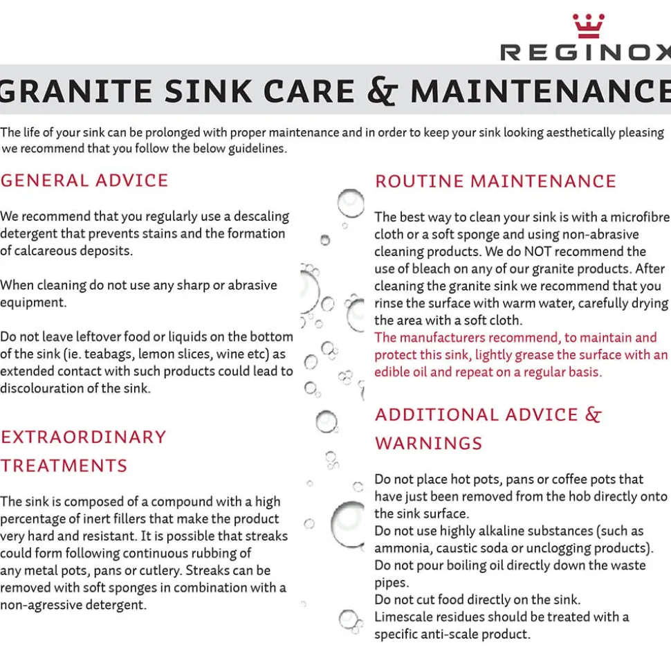 Reginox Harlem 1.5 Bowl Granite Composite Kitchen Sink & Waste Kit - 1000 x 500mm