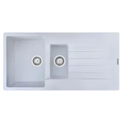 Reginox Harlem 1.5 Bowl Granite Composite Kitchen Sink & Waste Kit - 1000 x 500mm