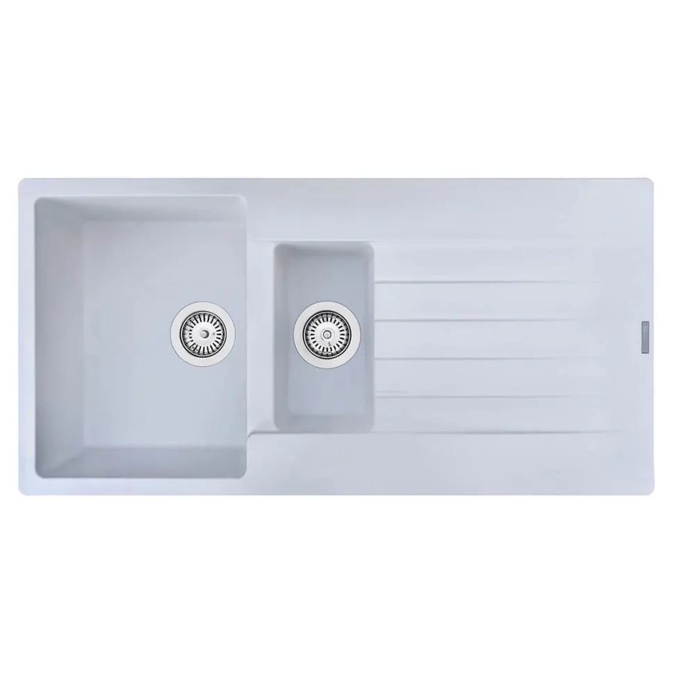 Reginox Harlem 1.5 Bowl Granite Composite Kitchen Sink & Waste Kit - 1000 x 500mm