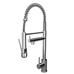 Reginox Harlem 1 Bowl White Granite Composite Sink & Waste Kit and Vellamo Hanbury Pull Out Mono Kitchen Mixer