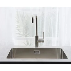 Reginox Houston 50x40 Single Bowl Stainless Steel Inset / Undermount Kitchen Sink & Waste Kit - 540 x 440mm
