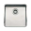 Reginox Kansas 40x40L 1 Bowl Stainless Steel Inset / Undermount Kitchen Sink & Waste Kit - 440 x 440mm