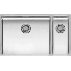 Reginox New York 1.5 Bowl Undermount or Inset Stainless Steel Kitchen Sink and Integrated Waste - 740 x 440mm