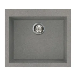 Reginox Quadra Single Bowl Granite Composite Undermount Kitchen Sink & Waste Kit - 540 x 440mm