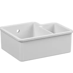 Reginox Tuscany 1.5 Bowl Undermount Ceramic Sink & Waste and Butler & Rose Victoria Traditional Mono Kitchen Mixer Tap