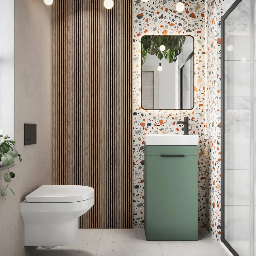 Riley 455mm Cloakroom Floorstanding Vanity Unit & Basin