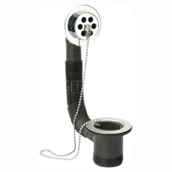 Sagittarius Bath Waste with Overflow, Stainless Flange & Poly Plug
