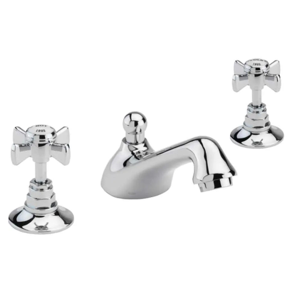 Sagittarius Churchman 3 Hole Basin Mixer with Pop-Up Waste