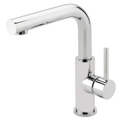 Sagittarius Ergo Lever Mono Basin Mixer Tap with Swivel Spout & Sprung Waste