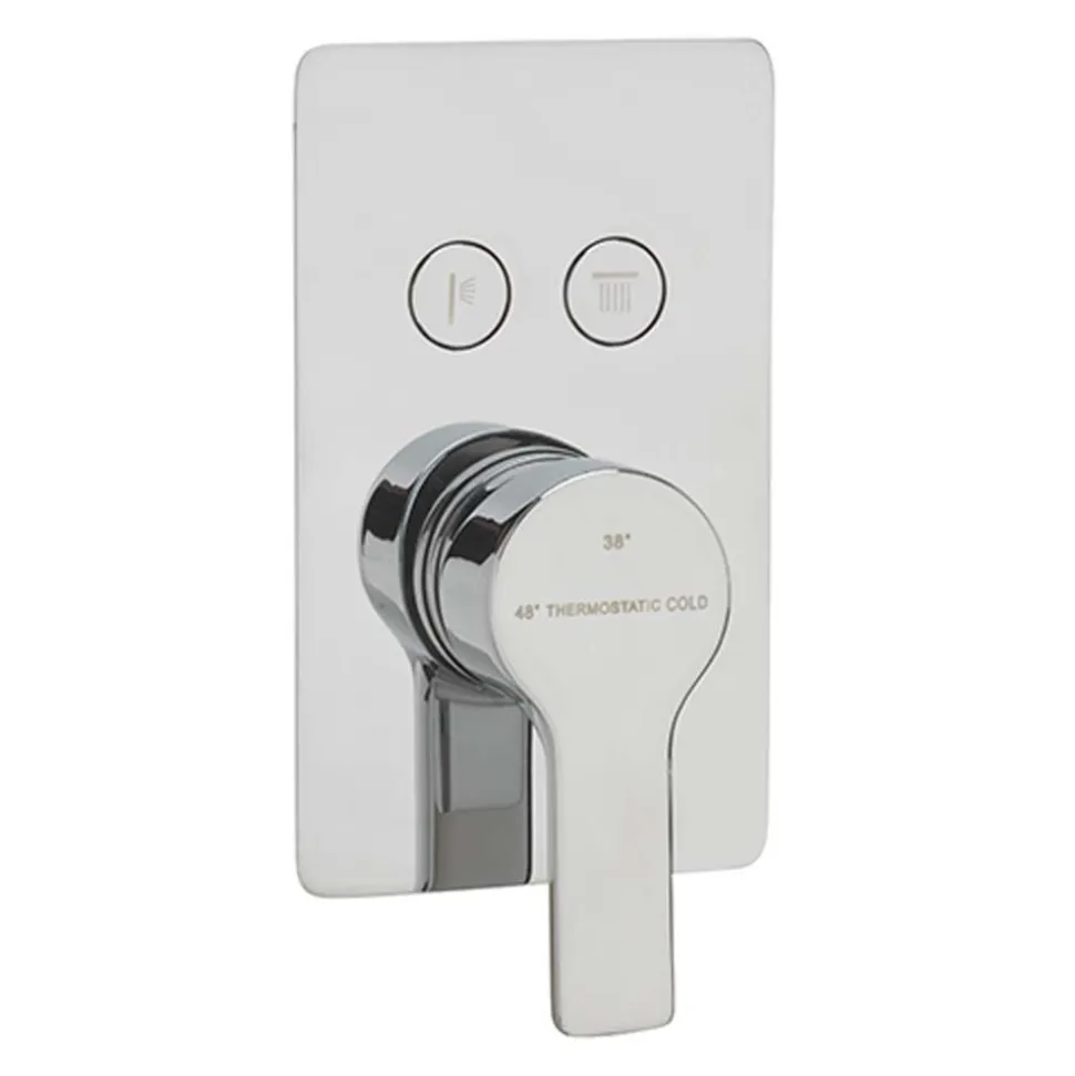 Sagittarius Livorno 2 Outlet Concealed Thermostatic Push Button Shower Valve