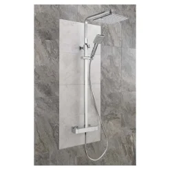 Sagittarius Stark Cube Deluxe Exposed Thermostatic Shower Valve And Rigid Riser Kit