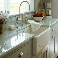 Shaws Contemporary Butler White Ceramic Large Single Bowl Kitchen Sink - 795mm x 460mm