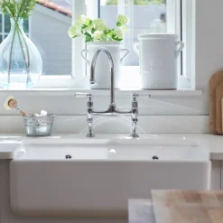Shaws Contemporary Double Bowl Belfast Kitchen Sink - 795mm x 465mm