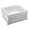 Shaws Original Bowland Ceramic Single Bowl Fluted Front Sink - 595mm x 465mm