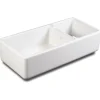 Shaws Original Edgworth Offset 1.5 Bowl White Ceramic Butler Kitchen Sink - 997 x 470mm