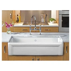 Shaws Original Entwistle Ceramic Single Bowl Butler Kitchen Sink - 760mm x 460mm