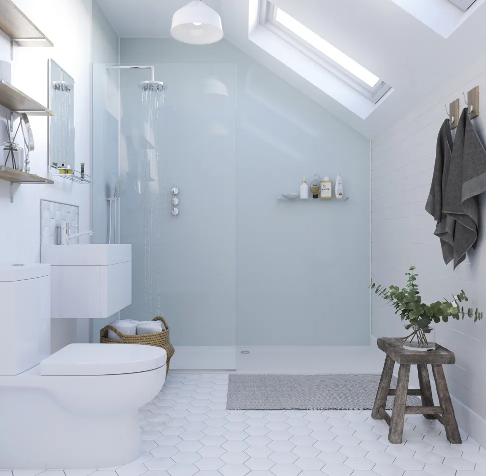 Showerwall Aqua Ice Laminate Bathroom Wall Panel