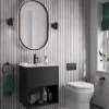 Showerwall Arcade Matt Grey Oak Laminate Ply Wood Proclick Bathroom Wall Panel - 2400 x 600mm