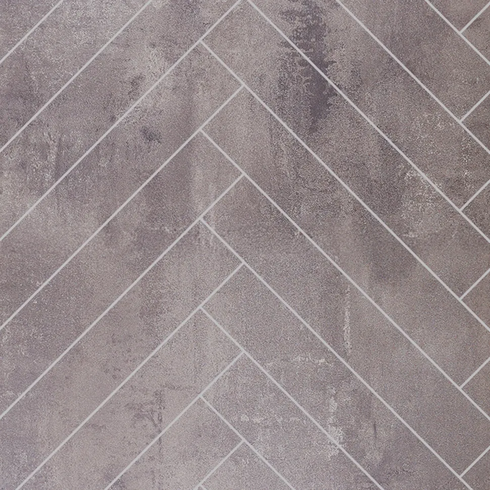 Showerwall Cement Herringbone Laminate Tile - 2400 x 600mm
