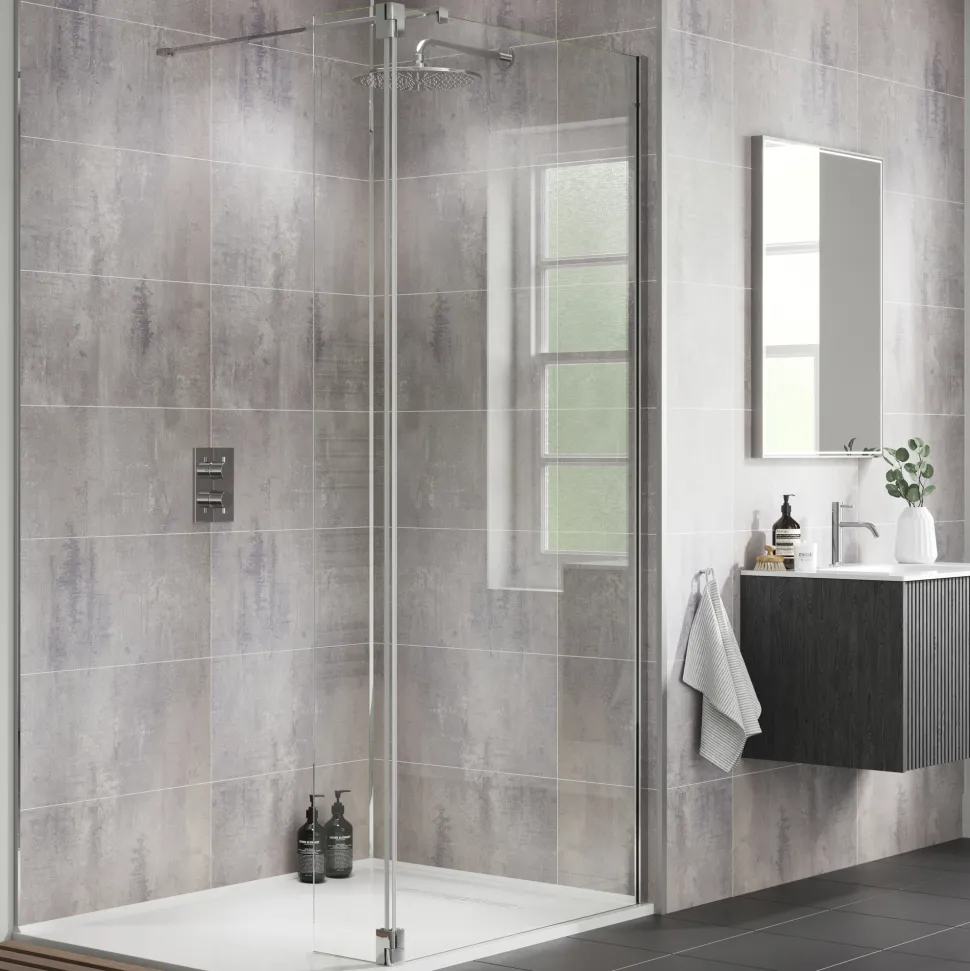 Showerwall Cement Laminate Tile - 2400 x 600mm