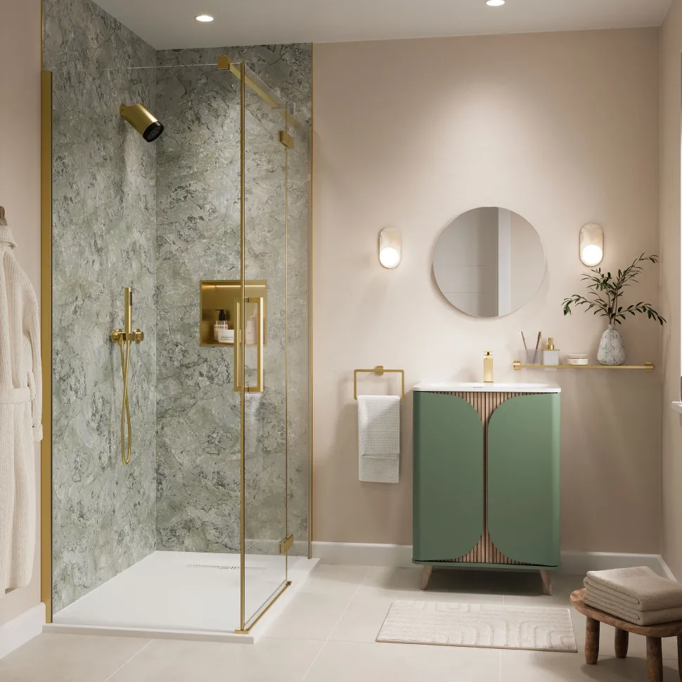 Showerwall Classico Verde Hydrocore Laminate Bathroom Wall Panel