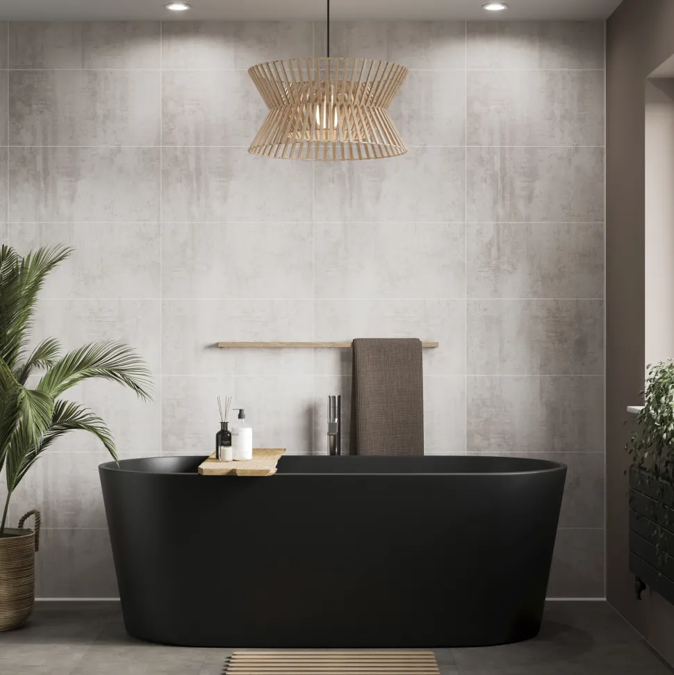 Showerwall Concrete Laminate Tile - 2400 x 600mm