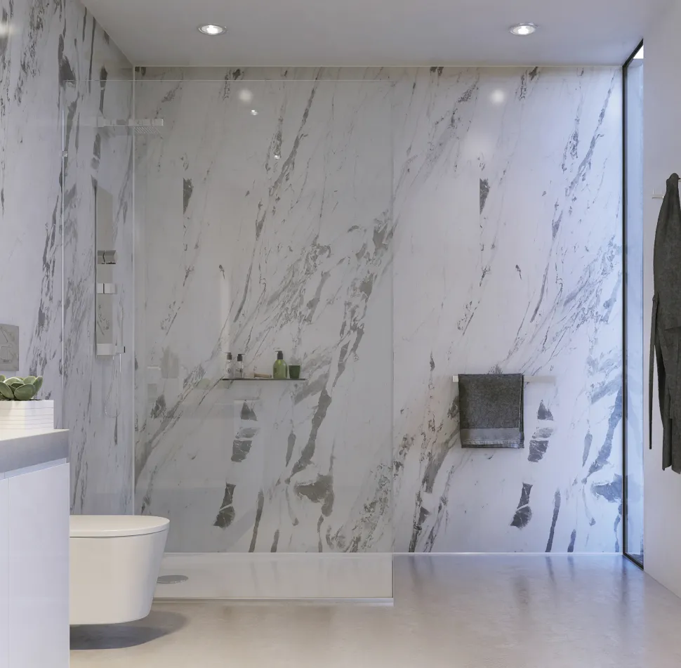 Showerwall Lightning Marble Laminate Bathroom Wall Panel