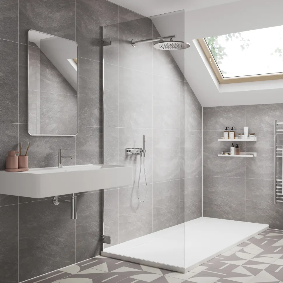 Showerwall Natural Slate Laminate Tile - 2400 x 600mm