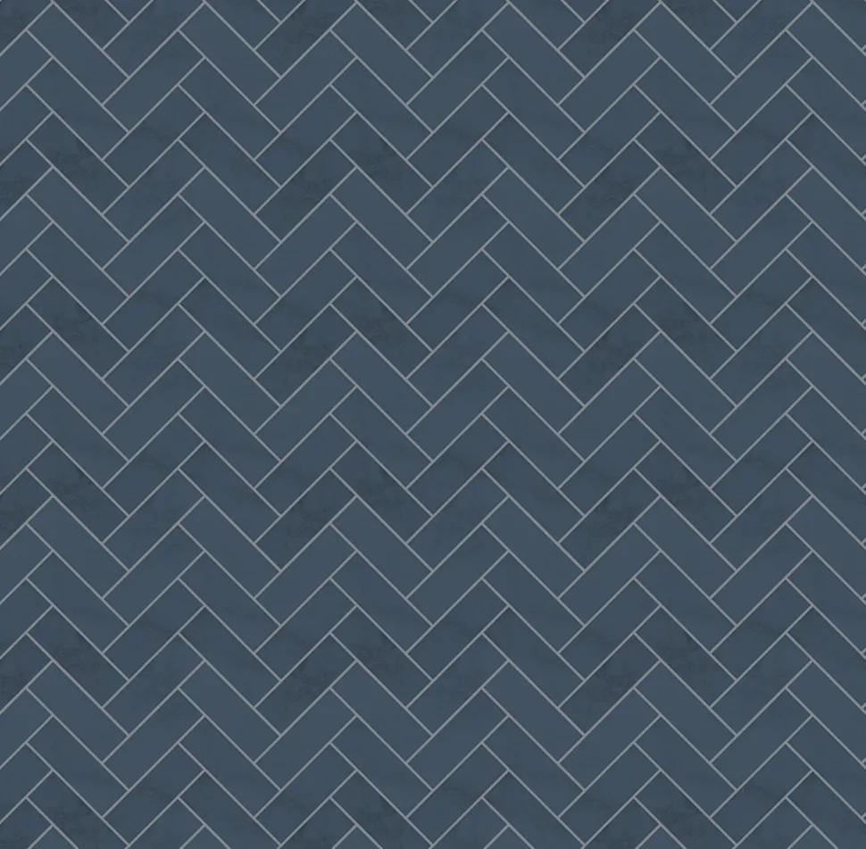 Showerwall Navy Herringbone Acrylic Bathroom Wall Panel