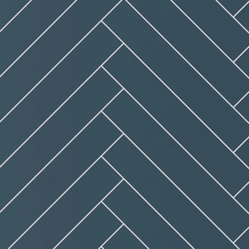 Showerwall Nordic Blue Herringbone Laminate Tile - 2400 x 600mm