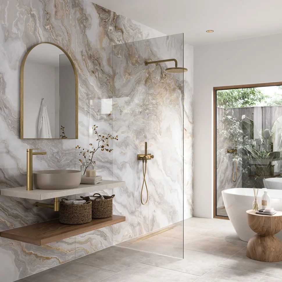 Showerwall Onyx Smoke Acrylic Bathroom Wall Panel