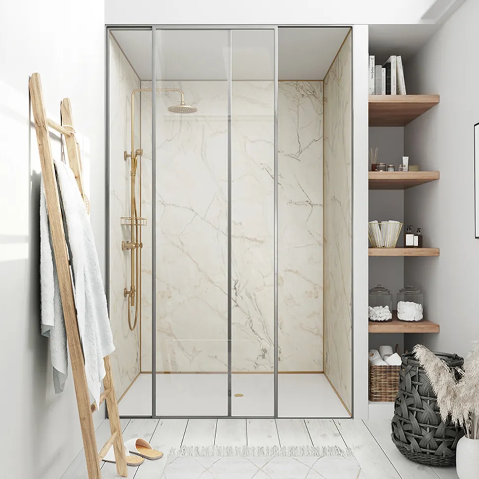 Showerwall Shell Marble Hydrocore Laminate Bathroom Wall Panel