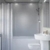 Showerwall Silver Grey 3mm Compact Tile Effect Bathroom Wall Panel - 1220 x 2440mm