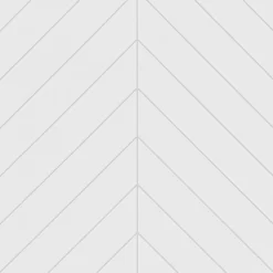 Showerwall Snow White Satin Chevron Laminate Tile - 2400 x 600mm