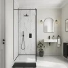 Showerwall White Marble Herringbone Laminate Tile - 2400 x 600mm