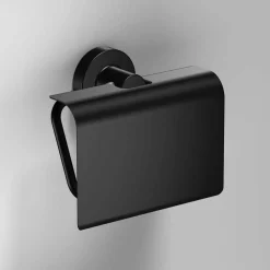 Sonia Tecno Project Black Covered Toilet Roll Holder