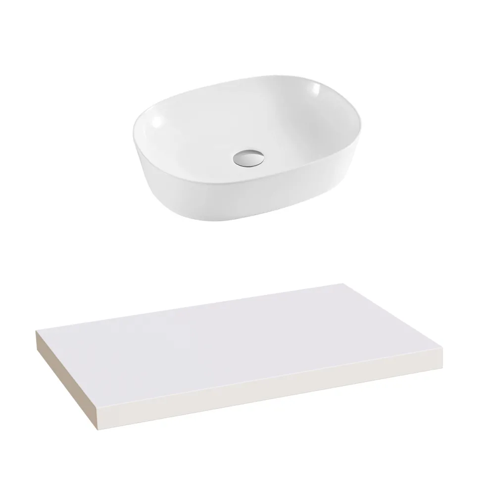Sophia Basin Shelf with Countertop Basin - 3 sizes