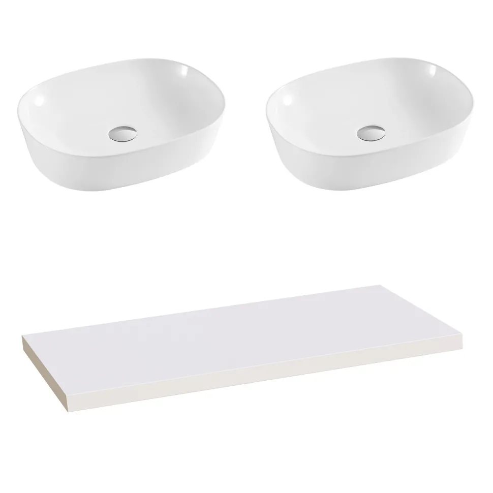 Sophia Basin Shelf with Countertop Basin - 3 sizes