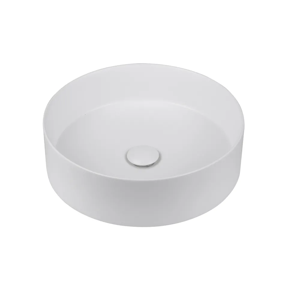 Sophia Matt White Round Countertop Basin - 355mm