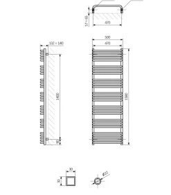 Terma Alex Ladder Heated Towel Rail