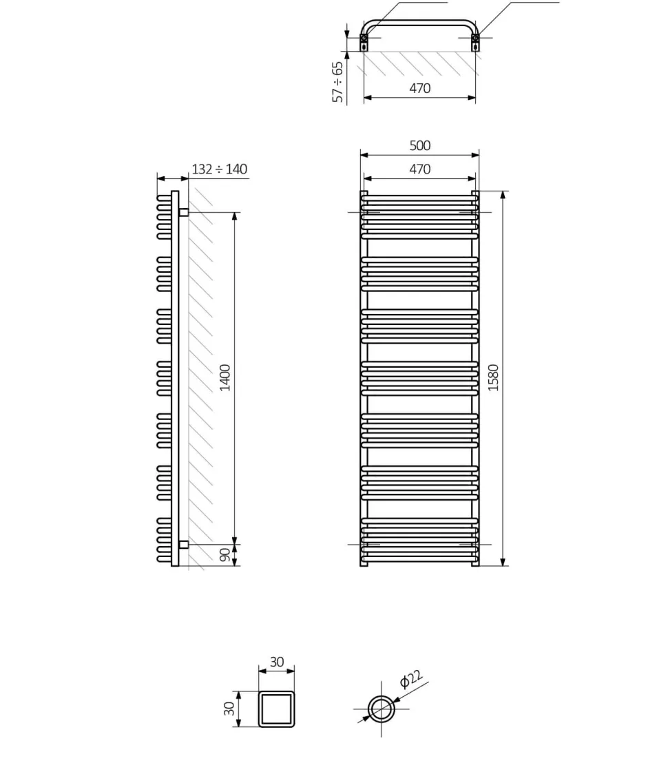 Terma Alex Ladder Heated Towel Rail