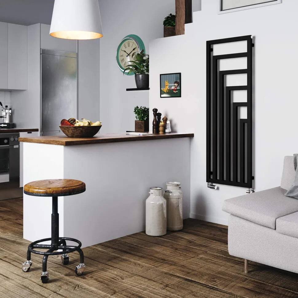 Terma Angus Heban Black Vertical Designer Radiator