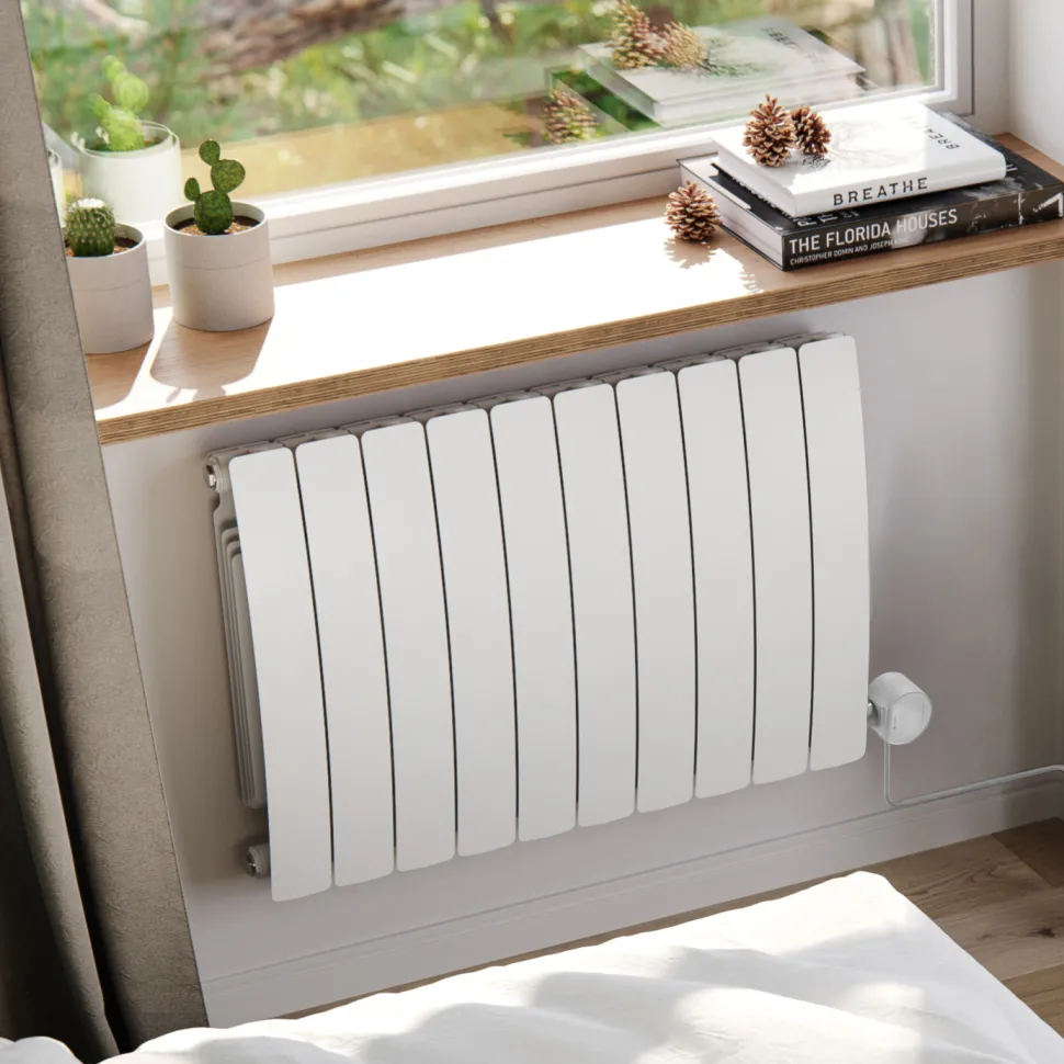 Terma Bergamo Electric Single Panel Horizontal Radiator with VEO Wi-Fi Controlled Heating Element