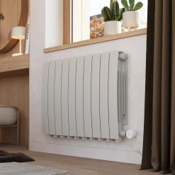Terma Bergamo Electric Single Panel Horizontal Radiator with VEO Wi-Fi Controlled Heating Element