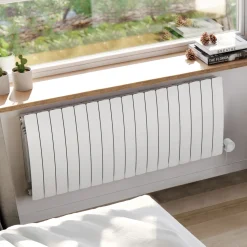 Terma Bergamo Electric Single Panel Horizontal Radiator with VEO Wi-Fi Controlled Heating Element