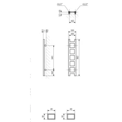 Terma Easy Ladder Heated Towel Rail - Sparkling Gravel - 3 Sizes