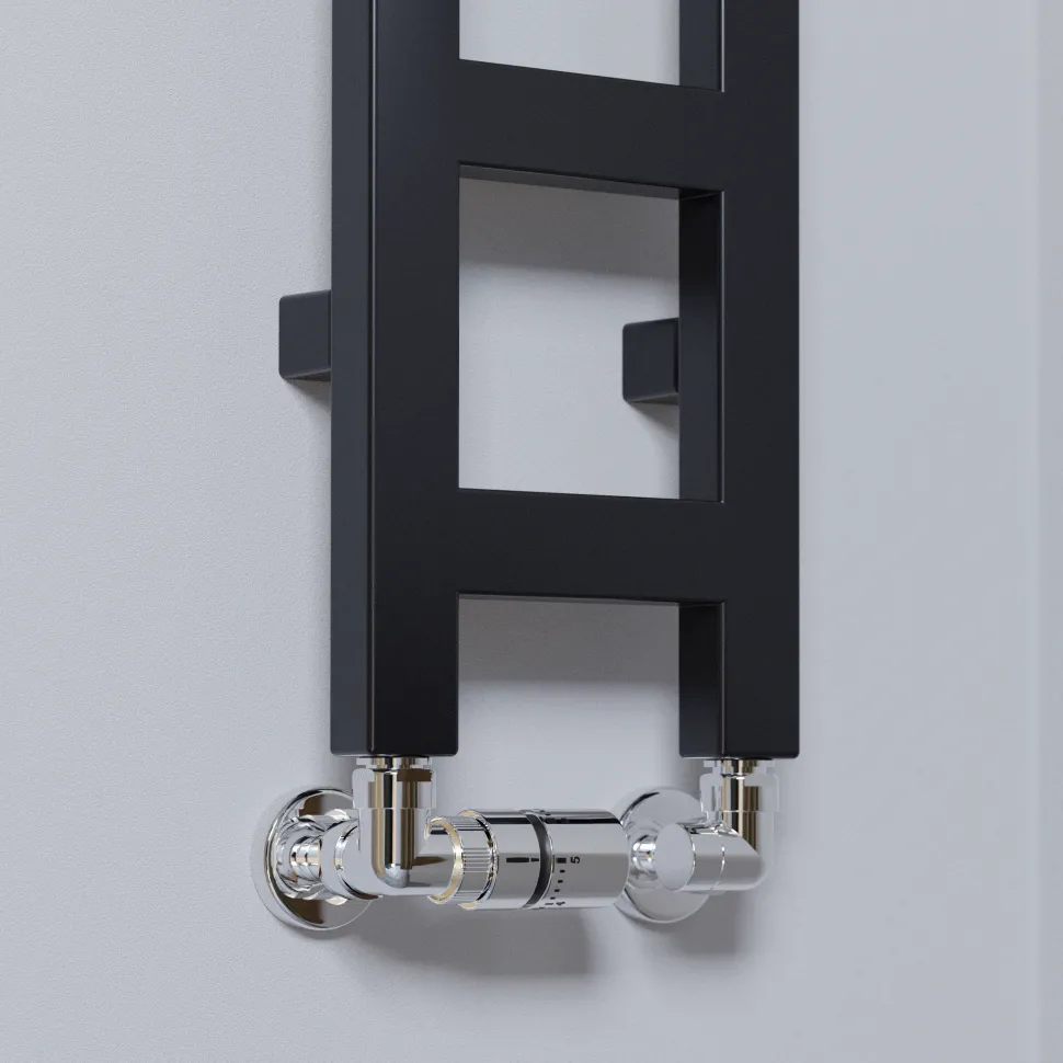 Terma Easy Matt Black Heated Towel Rail - 3 Sizes
